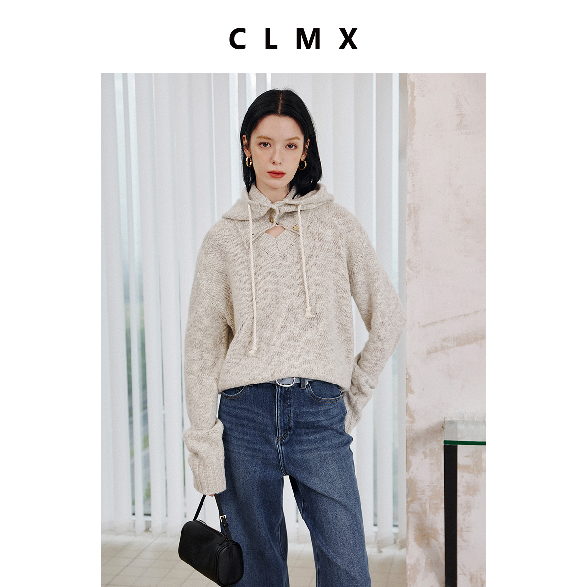 CLMX慵懒松弛感羊毛羊绒针织衫