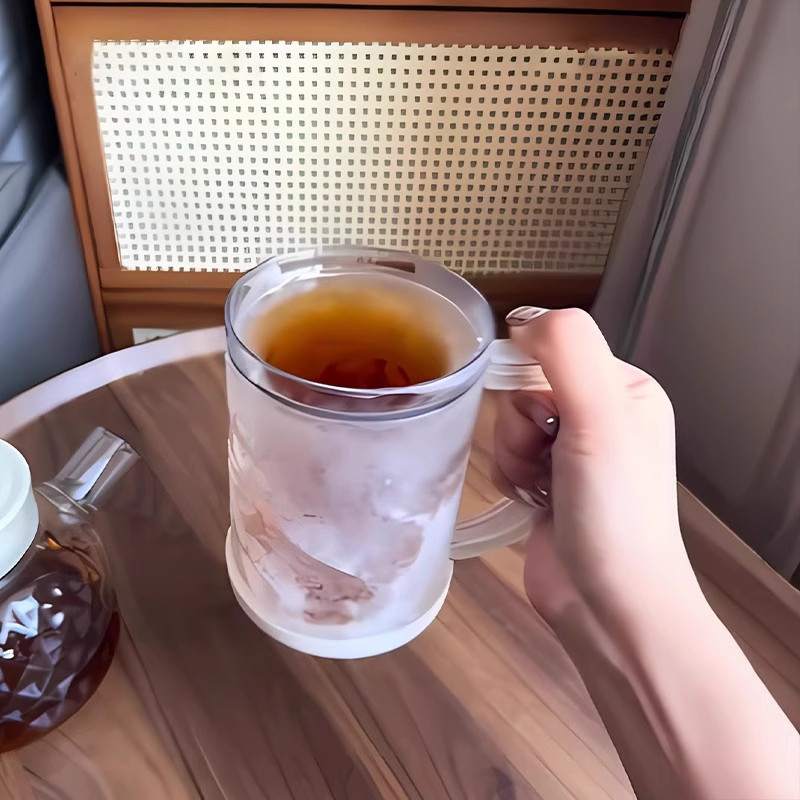 日本の冰镇制冰杯夹层冰镇杯啤酒杯夏天创意水杯双层冰箱冷冻杯子