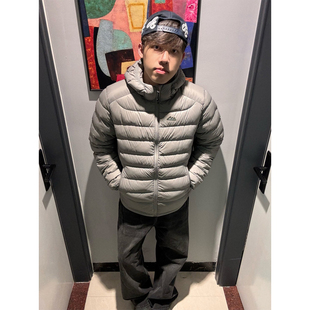 美式复古轻便排骨羽绒服男款冬季加厚棉衣外套高级感保暖连帽棉服