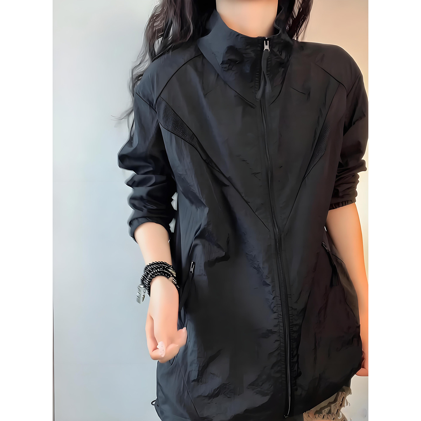 黑武士网眼透气防晒衣男女夏季冰丝速干皮肤衣户外运动骑行服外套