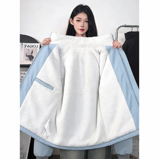 东北零下40度防寒羽绒棉服男女款冬季加绒羊羔绒短款厚外套面包服