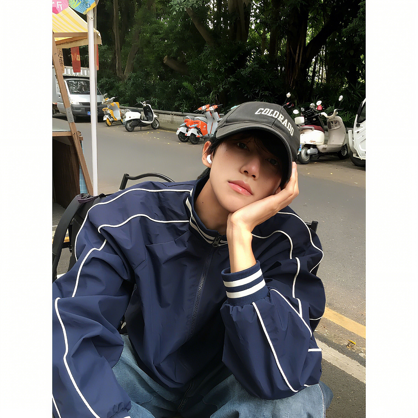 美式条纹外套男女三防软壳冲锋衣