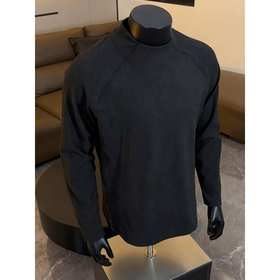 德绒半高领打底衫男保暖内搭卫衣