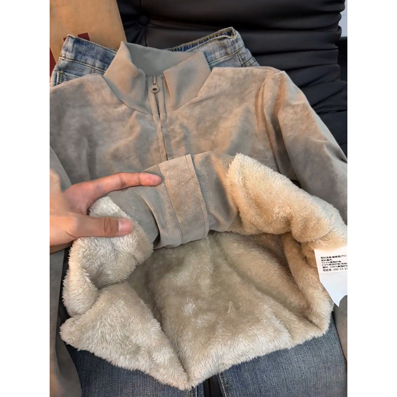 pu皮衣棉服男款冬季加绒加厚棉衣