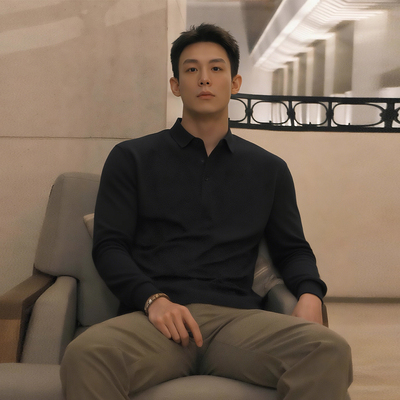 长袖polo衫男士成熟稳重穿搭卫衣