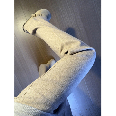 老钱风垂坠感裤子男毛呢微喇西裤