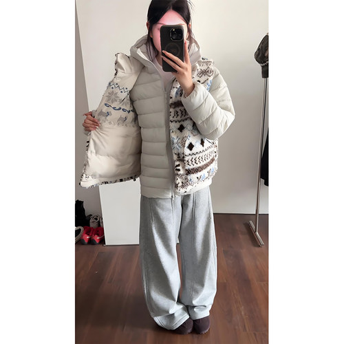 双面穿棉服男加厚保暖摇粒绒外套