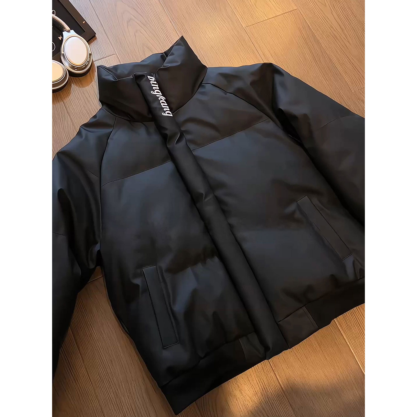 pu皮羽绒棉服男加厚保暖棉衣外套