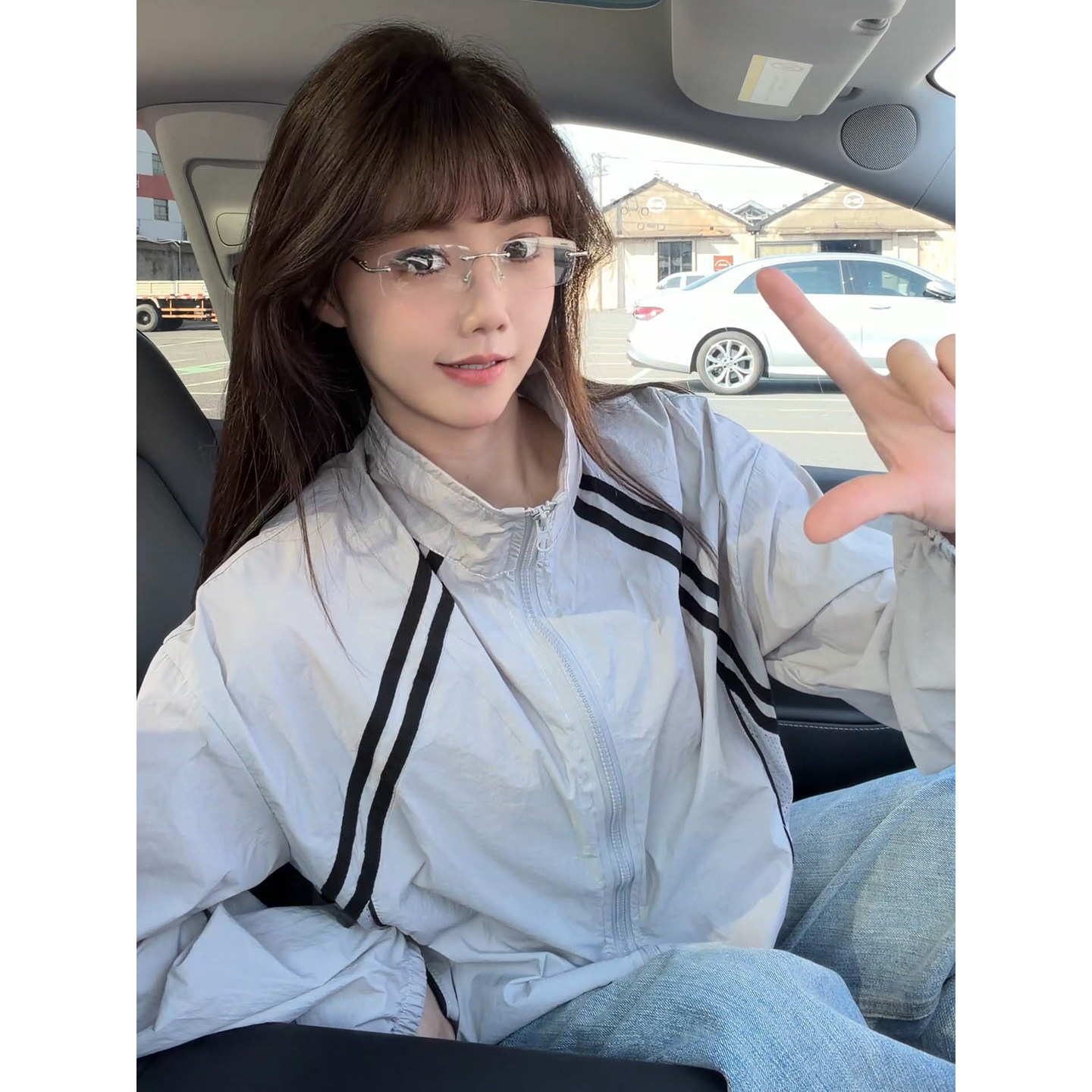 up50+美式条纹防晒衣男女夏季