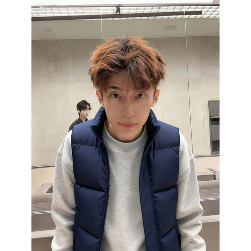 外穿保暖羽绒马甲男加厚叠穿背心