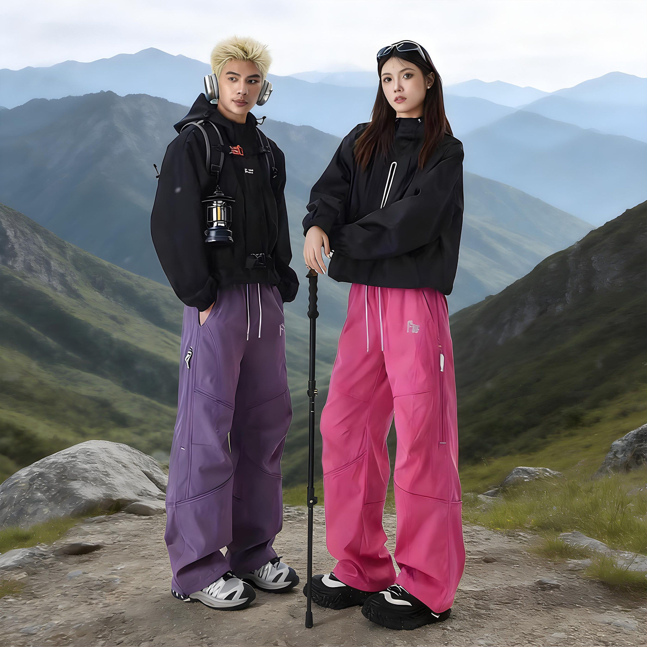 户外三防软壳冲锋裤男女秋冬加绒防水工装裤子情侣户外徒步登山裤,男装,休闲裤,淘宝优惠券,粉丝福利购,淘宝优惠卷