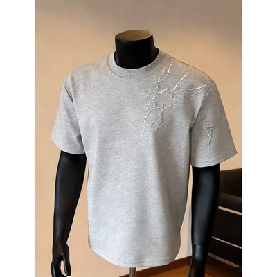 boxy短袖男夏季美式硬挺重磅t恤