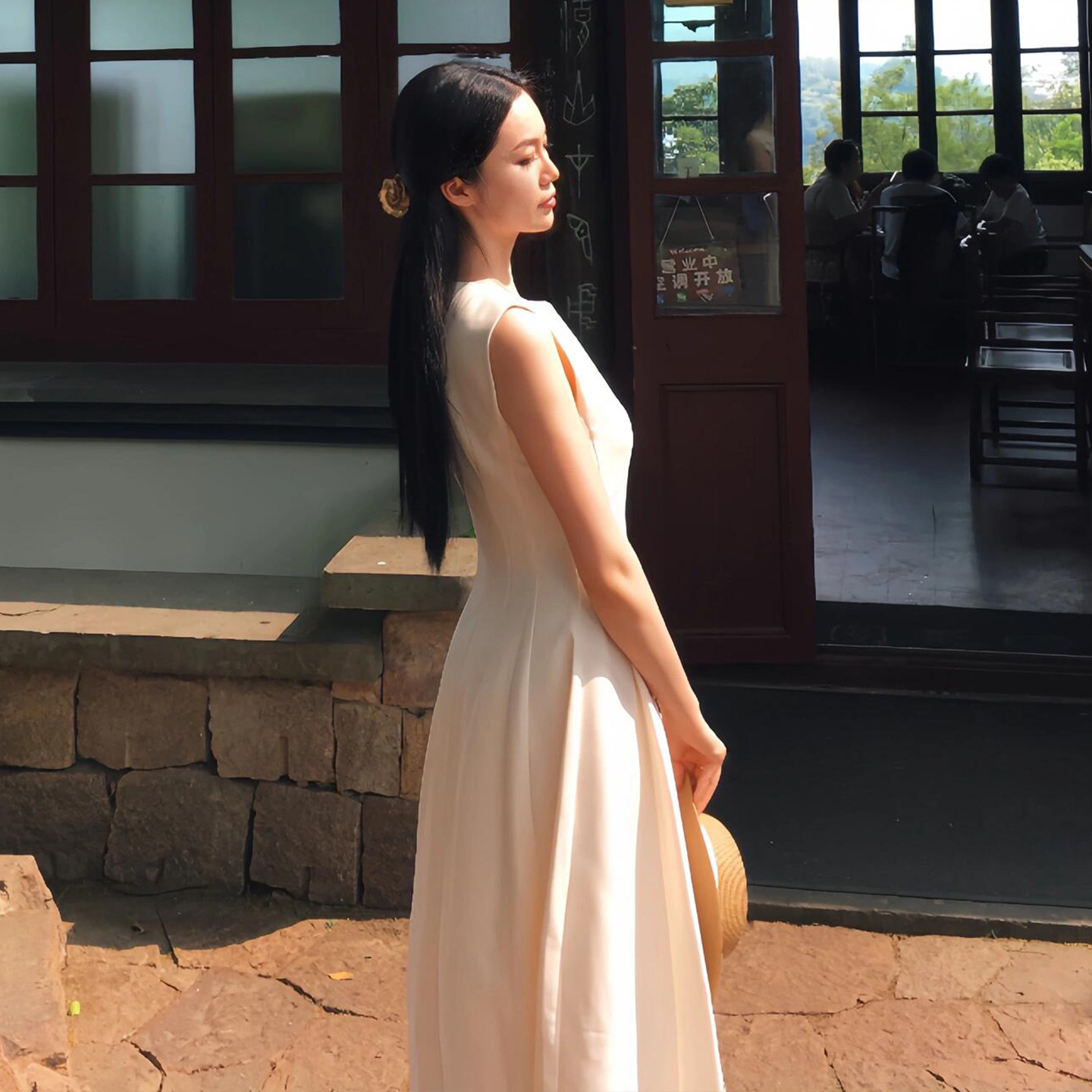 白色初恋连衣裙女领证登记小礼服长裙子法式小资绝美漂亮高级气质