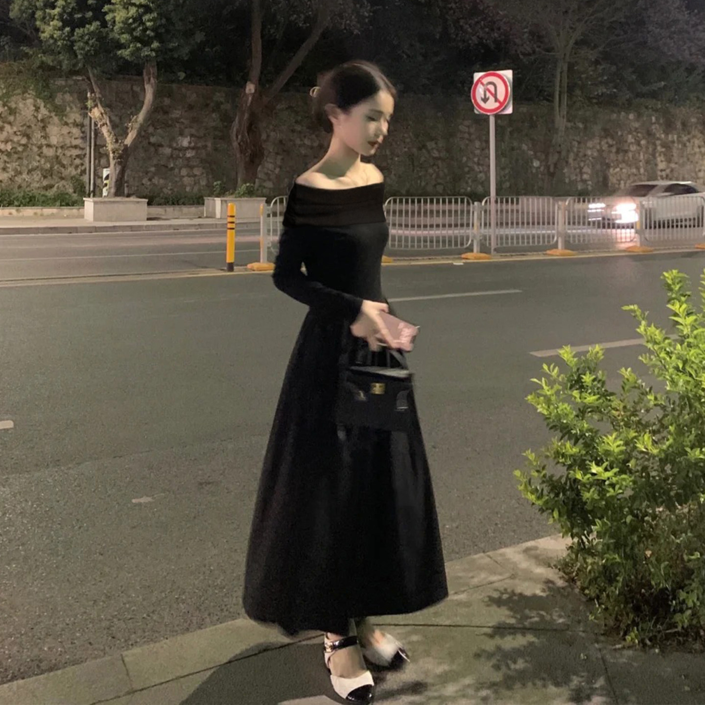 一字肩连衣裙女【赠运费险】