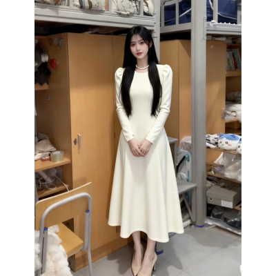 泡泡袖连衣裙女长款【赠运费险】