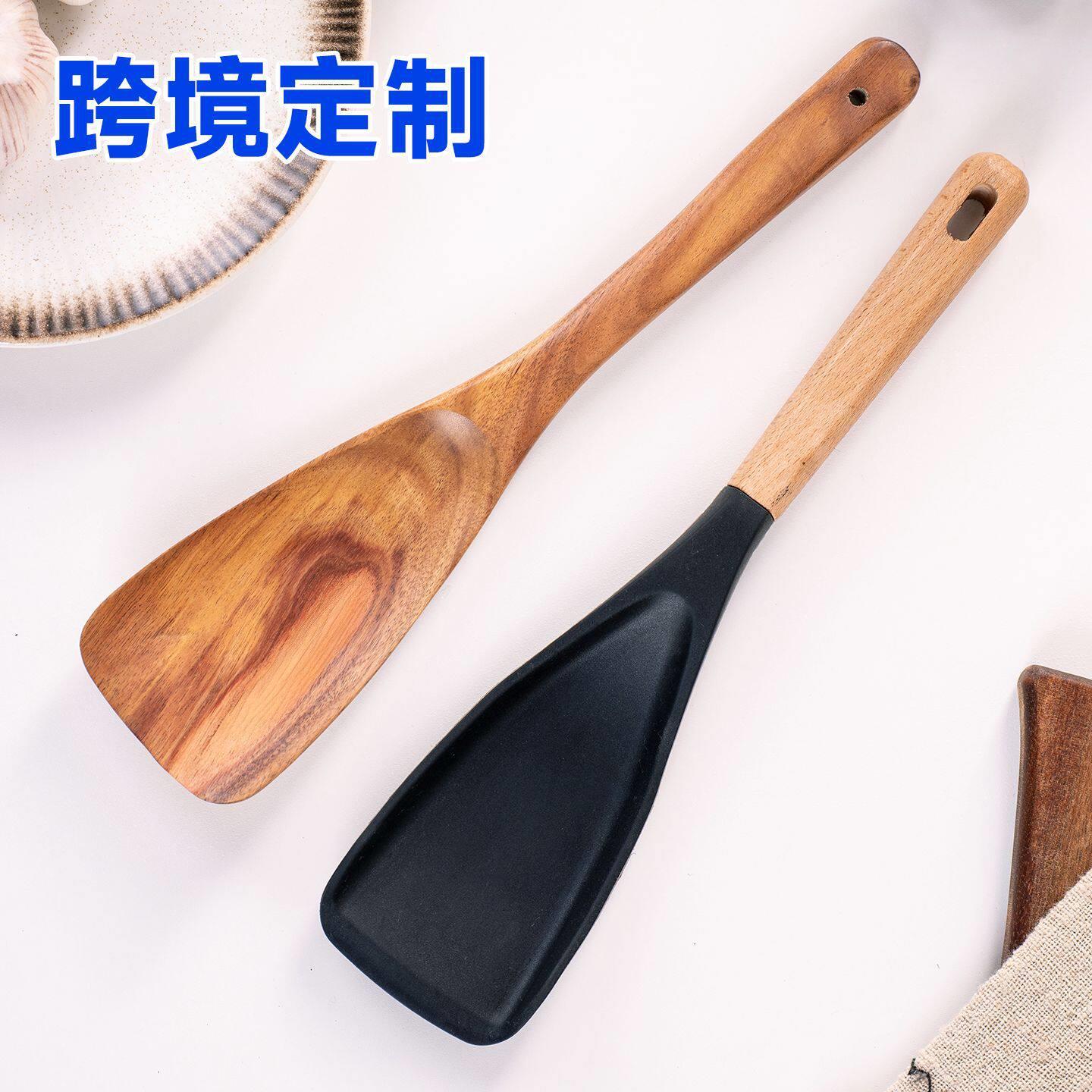 定制沙拉铲木锅铲套装辅食铲不粘勺铲不粘锅锅铲木锅铲柚木铲