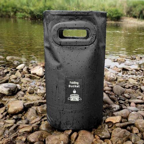 户外便捷式折叠水桶露营野餐钓鱼桶旅行水桶打水桶多功能泡脚桶