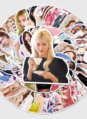 50张Twice涂鸦个性韩国明星跨境女团DIY笔记本电脑行李箱贴纸防水