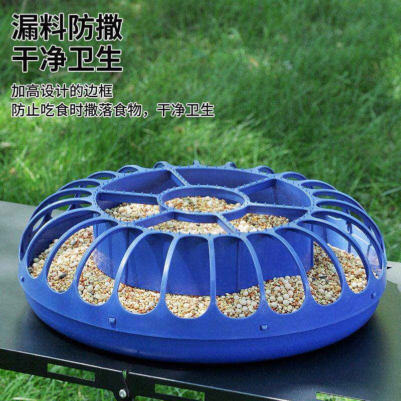 鸽子喂食槽盒圆形防撒溅省粮信鸽鸟笼赛鸽带盖自动厂家鸡鸭