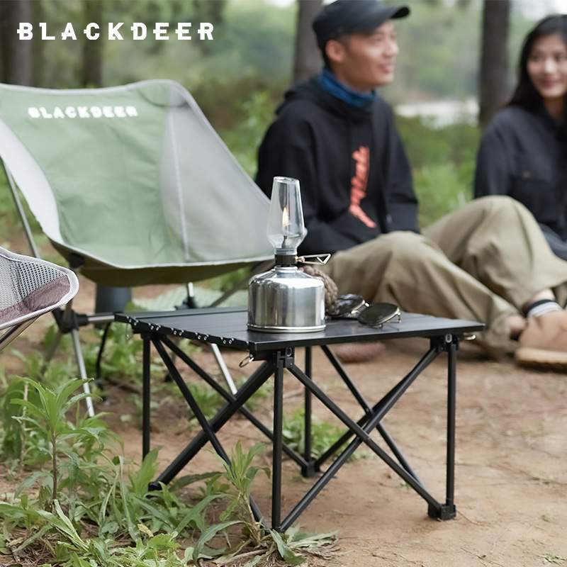 BLACKDEER黑鹿户外折叠桌便携式蛋卷桌铝合金露营野营野餐小桌子