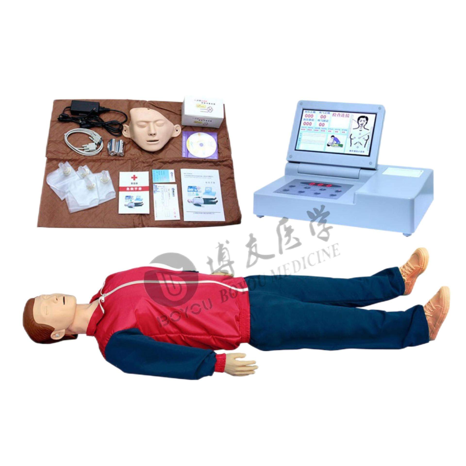 大屏幕液晶彩显高级电脑心肺复苏模拟人 全身 CPR690S-Y