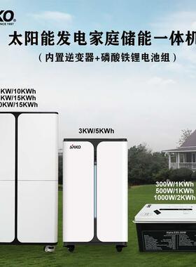 SAKO太阳能发电系统家用磷酸铁锂储能光伏逆控一体机家庭储能