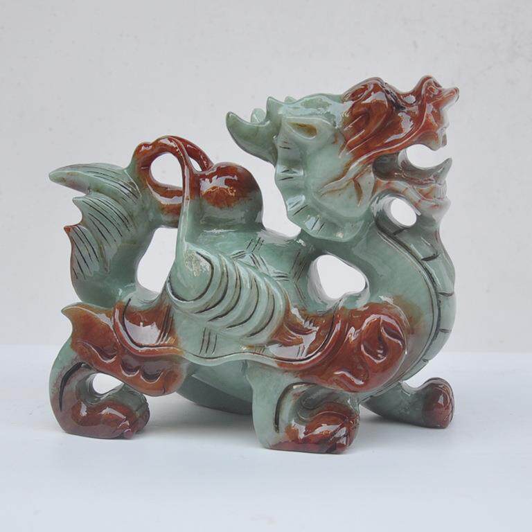 钰程本命年玉器20厘米龙龟摆件福禄腰缠钱串葫芦龙龟家吉祥物