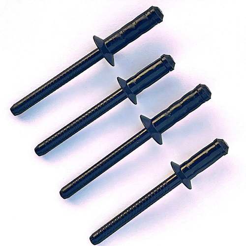 (开票)工厂现货全黑沉头单鼓双鼓304单双股平头全不锈钢抽芯铆钉