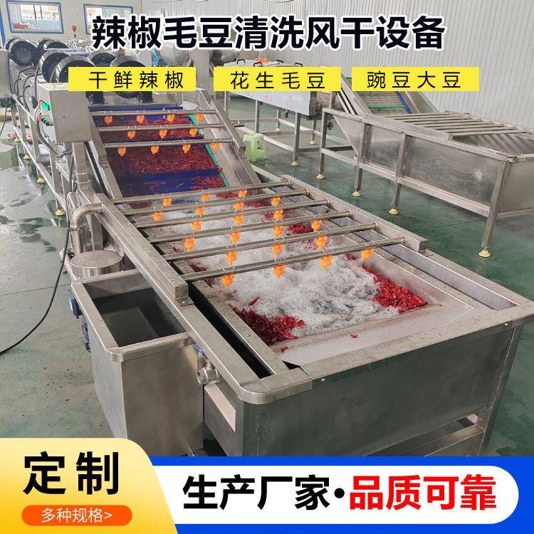 鲜辣椒全自动清洗机商用果蔬气泡清洗机器青花椒清洗机风选机诸城