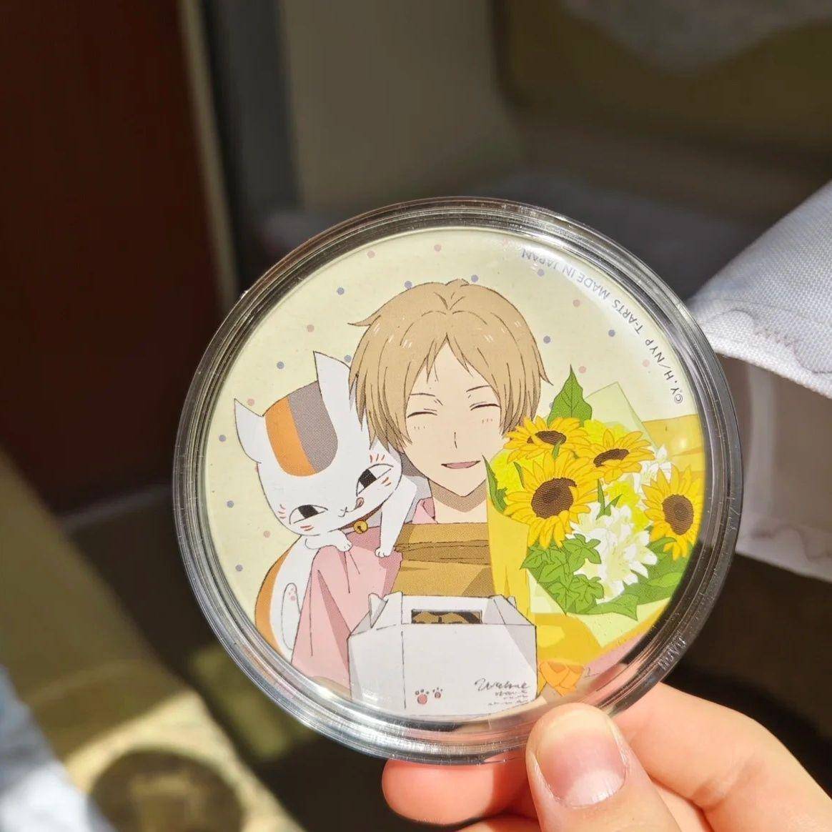 夏目友人帐周边 猫咪老师 夏目贵志周边夏日周边58mm马口铁吧唧