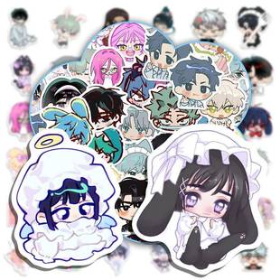 160张新款alienstage异形舞台Q版卡通人物贴纸装饰笔记本手账diy