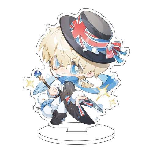 新款CH国拟五常立牌双面夹层桌面摆件瓷俄法美英周边