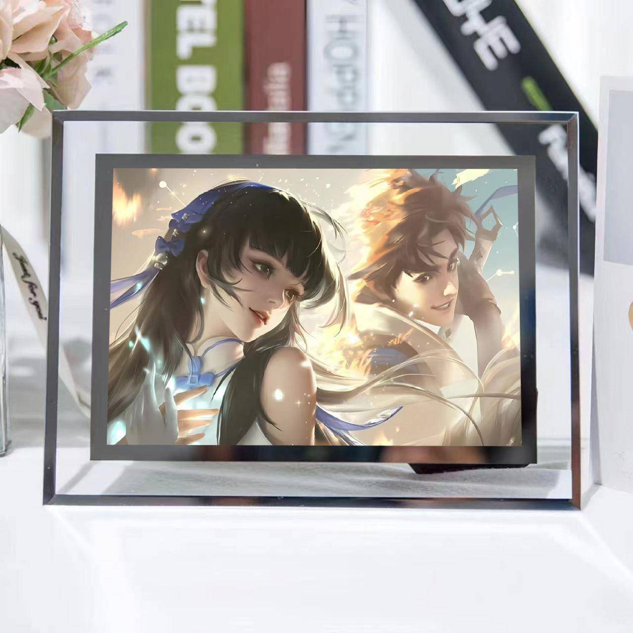王者荣耀西施曜合影水晶相框定制照片摆件送男女朋友生日礼物礼品