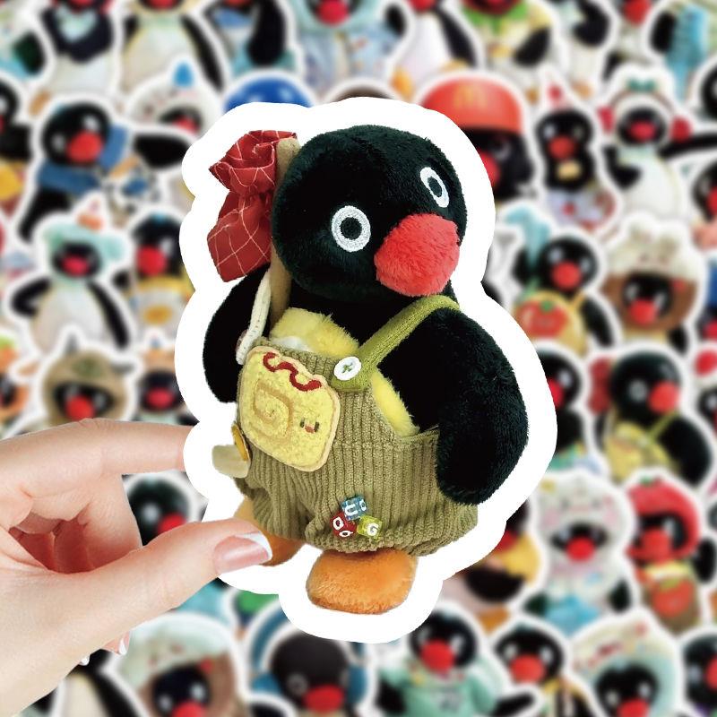 200张pingu玩偶卡通爆款可爱贴纸创意呆萌企鹅diy手机壳贴画防水