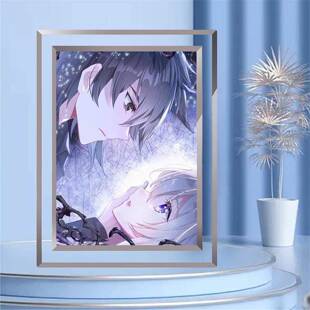 斗罗大陆水晶玻璃相框龙王传说周边唐舞麟古月娜照片摆件礼物