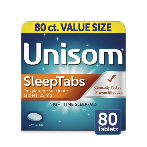 美国进口 UNISOM SleepTabs多西拉敏片助眠片夜间助眠深睡助睡眠