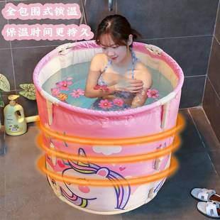 折扣价 厂家现货卡通泡澡桶折叠大人加厚洗澡泡澡浴缸家用折叠