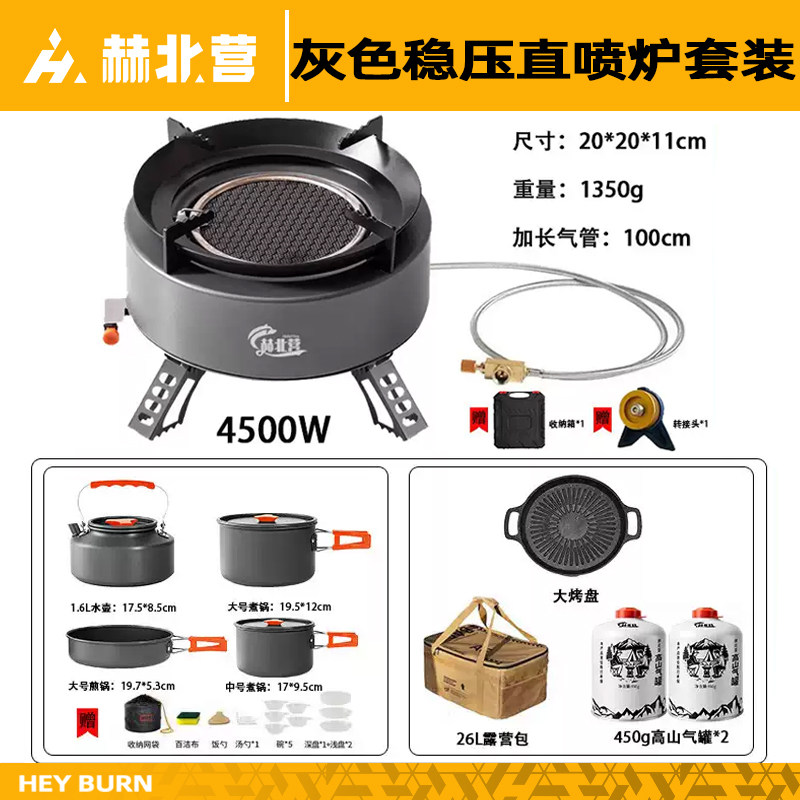 红外线两件式卡式炉可携式燃气炉户外煮茶炉野炊全套装备露营炉具
