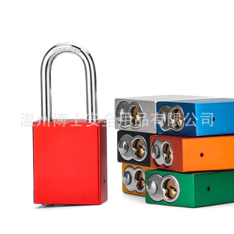 工业安全锁具铝制安全通开挂锁oto隔离l锁具工程金属自弹挂锁