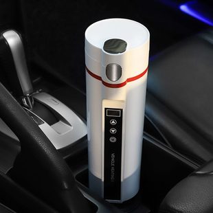 车载烧水壶12v24v车用热水器通用货车烧水杯家用两用220v电热水杯