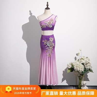 傣族服装舞蹈儿童女傣族舞演出服女童独舞服饰鱼尾裙古典舞剧目