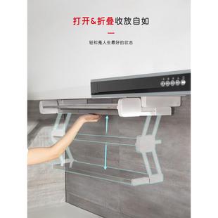 f厨房收纳碗储物架吊柜碟F77M7HT5下拉折叠备菜调味不锈钢收纳c置