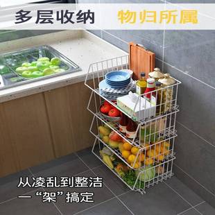 厨房蔬菜置架菜多篮层落地水果蔬收纳筐家用放菜架储子ltao5899菜