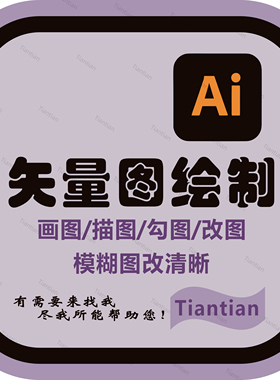 画图作图 排版矢量图制作CDR、Ai临摹抠图 图片转矢量提供源文件