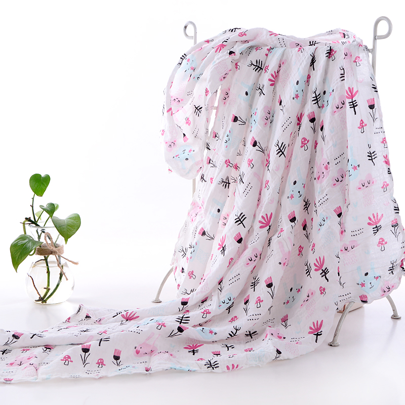 夏季薄款宝宝新生婴儿襁褓泡泡双层纯棉纱布M包巾抱毯洗澡浴巾盖