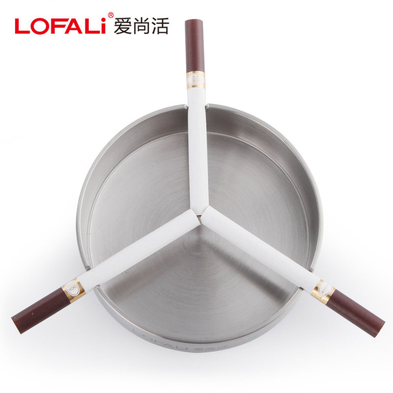 2.5MM加厚304不锈钢烟灰缸烟碟网咖网G吧广告圆形烟缸礼品定制LOG
