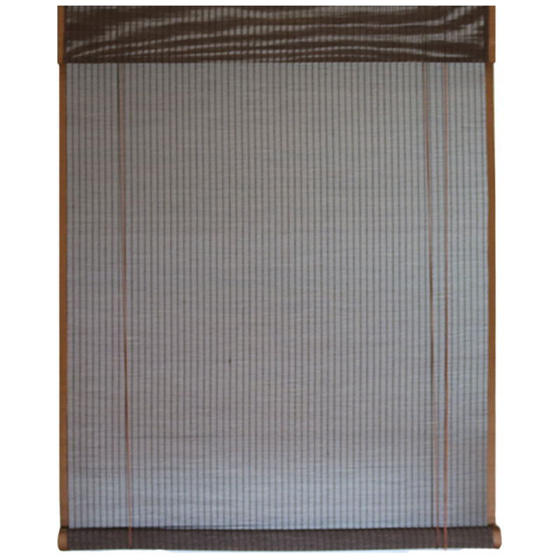 新中式竹帘窗帘i卷帘装饰隔断屏风帘茶室挂式遮阳电动升降门帘遮