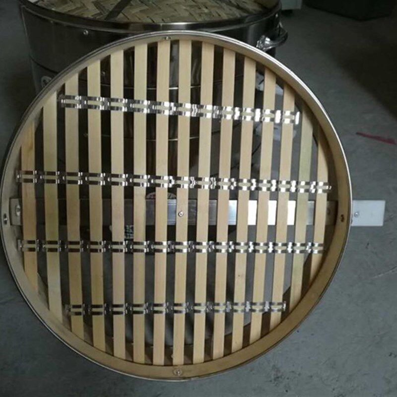 竹制外包不锈钢蒸笼竹制家用大蒸笼不锈钢L加厚竹笼屉包子馒头商