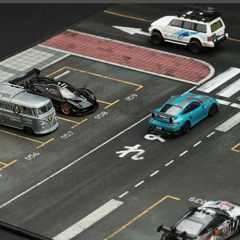 特价包邮鼠标垫汽车模型停车场z景街道街影路口创意玩具锁边超大