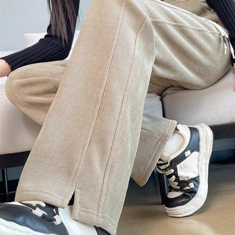 秋冬女用丝绒加厚裤高腰窄直腿保暖大码雪尼尔S孕妇装修身阔腿裤,女装/女士精品,大码裤装,淘宝优惠券,粉丝福利购,淘宝优惠卷